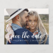 予算の日付の保存の白い手書き写真 (正面)