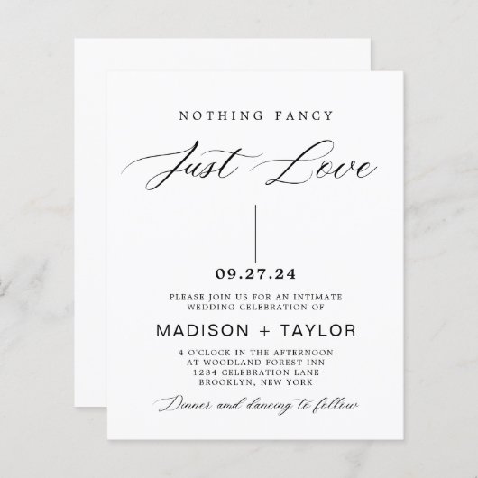 予算の書ファンシー道Nothing Just Love結婚. (正面/裏面)