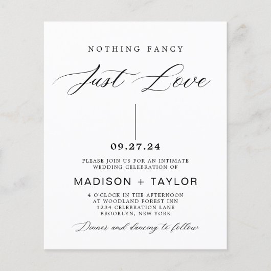 予算の書ファンシー道Nothing Just Love結婚. (正面)