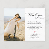 予算の書結婚道の感謝フォトカード (正面)