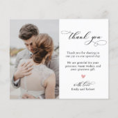 予算の書結婚道の感謝フォトカード (正面)