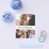 予算の書道のコラージュ結婚の感謝 チラシ (シングル)