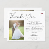 予算の書道のスクリプ結婚ト写真感謝していのあなた (正面/裏面)