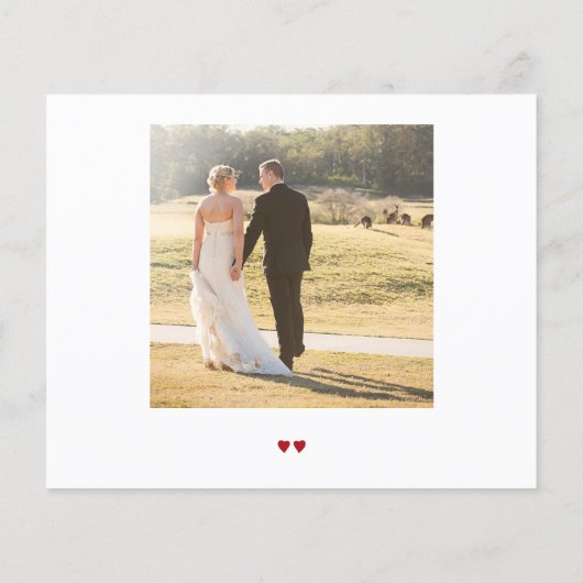 予算の書道のスクリプ結婚ト写真感謝していのあなた (裏面)