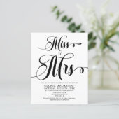 予算の書道のブライダルシャワーへの招待 (スタンド正面)