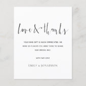 予算の書道の愛感謝していと写真結婚の (正面)