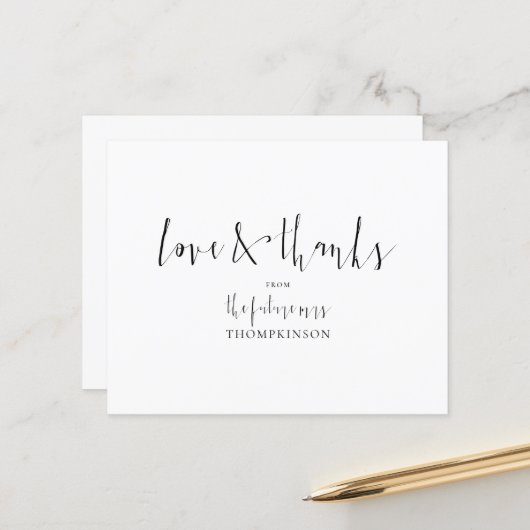 予算の書道の未来のミセス・ブライダルシャワー感謝してい (正面/裏面インサイチュ)