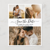 予算の書道写真コラージュ日付の保存 チラシ (正面)