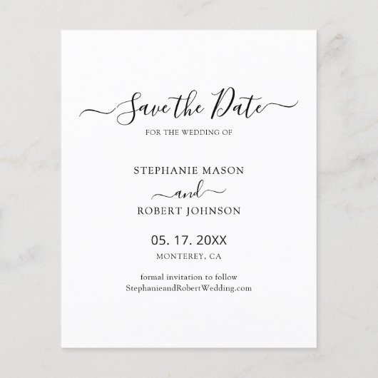 予算の書道3写真コラージュ日付の保存 チラシ (裏面)