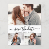 予算の書道3写真コラージュ日付の保存 チラシ (正面)