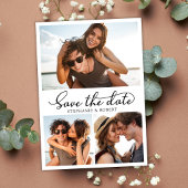 予算の書道3写真コラージュ日付の保存 案内ポストカード