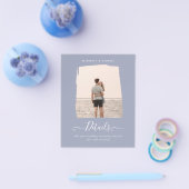 予算の最も低い写真モダン詳細ダスティブルー チラシ (シングル)