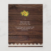 予算の最も低い素朴ひまわり結婚の チラシ (裏面)