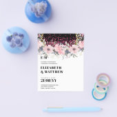 予算の最も低い結婚チラシのピンクの花ガーリー チラシ (シングル)