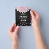 予算の最も低い結婚チラシのピンクブラックデイジー チラシ (手)