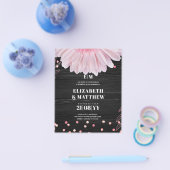 予算の最も低い結婚チラシのピンクブラックデイジー チラシ (シングル)