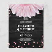 予算の最も低い結婚チラシのピンクブラックデイジー チラシ (正面)