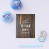 予算の最も低い結婚チラシのミニマ素朴リスト チラシ (シングル)