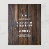 予算の最も低い結婚チラシのミニマ素朴リスト チラシ (正面)