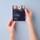 予算の最も低い結婚FLYERSピンクブルーフローラ チラシ (手)