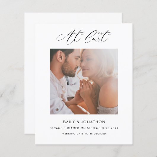 予算の最後の書道写真婚約 (正面/裏面)