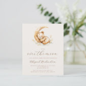 予算の月の上にBoho Teddyクマ赤ちゃんシャワー (スタンド正面)