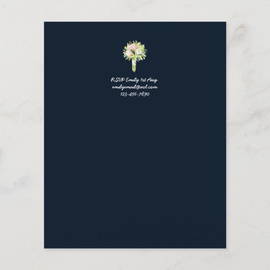 予算の期限結婚招待状 (裏面)