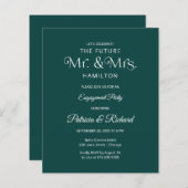 予算の未来ミスター&ミセス婚約パーティ招待状 (正面/裏面)