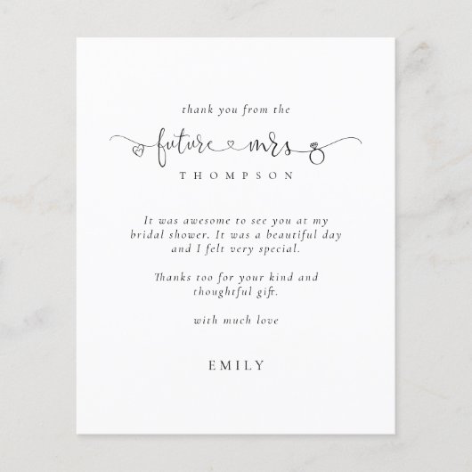 予算の未来ミセスリングや輪ハート感謝していブライダルシャワー (正面)