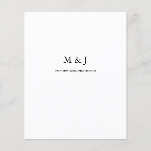 予算の横の写真結婚のチラシ チラシ (裏面)