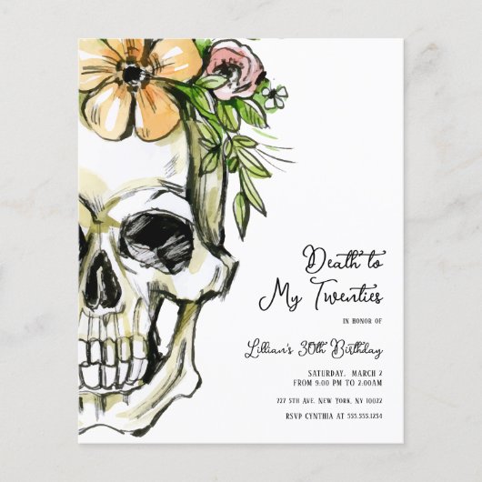 予算の死から私の20の誕生日スカル (正面)