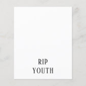 予算の死から私の20sフローラスカル招待状 (裏面)