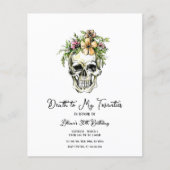 予算の死から私の20sフローラスカル招待状 (正面)