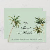 予算の水の色のヤシの木の移動のお知らせ (正面/裏面)