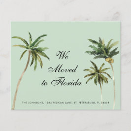 予算の水の色のヤシの木の移動のお知らせ