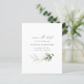 予算の水の色の葉の結婚式の日付を保存 (スタンド正面)