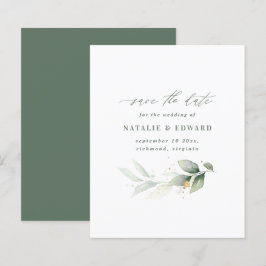 予算の水の色の葉の結婚式の日付を保存