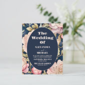予算の水彩ピンクの芍薬 アール・ヌーヴォーの結婚式 (スタンド正面)