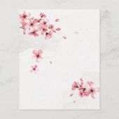 予算の水彩花柄 桜のウェディング (裏面)