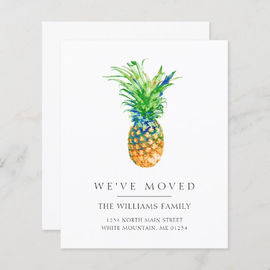 予算の熱帯性パイナップルの移動発表 (正面/裏面)