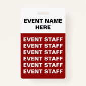 予算の特別なイベントのバッジ バッジ (裏面)