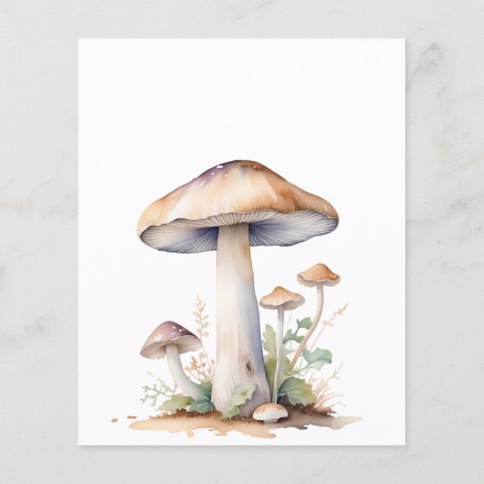 予算の秋のウッドランドマッシュルームの赤ちゃんシャワー (裏面)