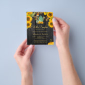 予算の秋の秋素朴な赤ちゃんシャワー招待 チラシ (手)