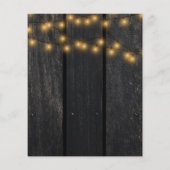 予算の秋の秋素朴な赤ちゃんシャワー招待 チラシ (裏面)