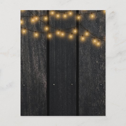 予算の秋の秋素朴な赤ちゃんシャワー招待 チラシ (裏面)