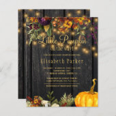 予算の秋の秋赤ちゃんシャワー招待 (正面/裏面)