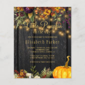 予算の秋の秋赤ちゃんシャワー招待 チラシ (正面)