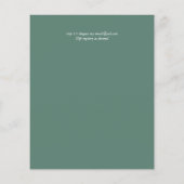 予算の秋の紅葉結婚式の招待 (裏面)