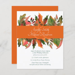予算の秋の紅葉結婚式の招待