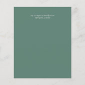 予算の秋の紅葉結婚式の招待 (裏面)